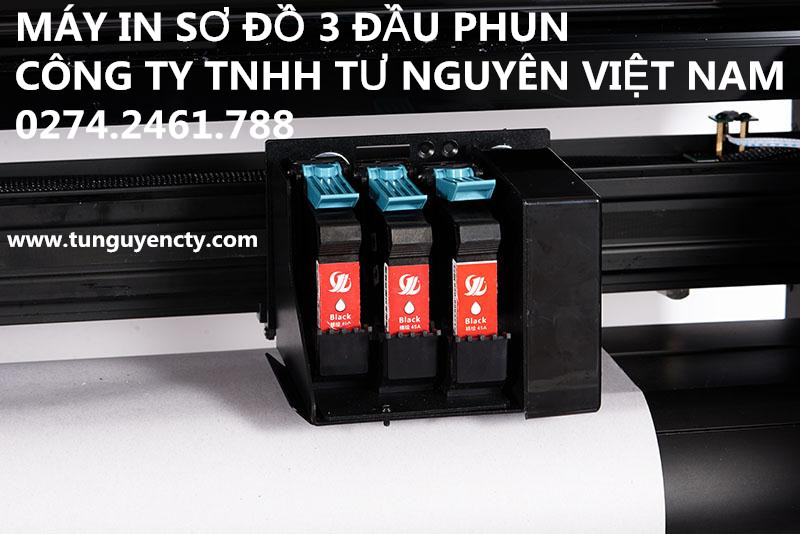 Máy in sơ đồ 3 đầu phun - Giấy Tư Nguyên - Công Ty TNHH Tư Nguyên Việt Nam